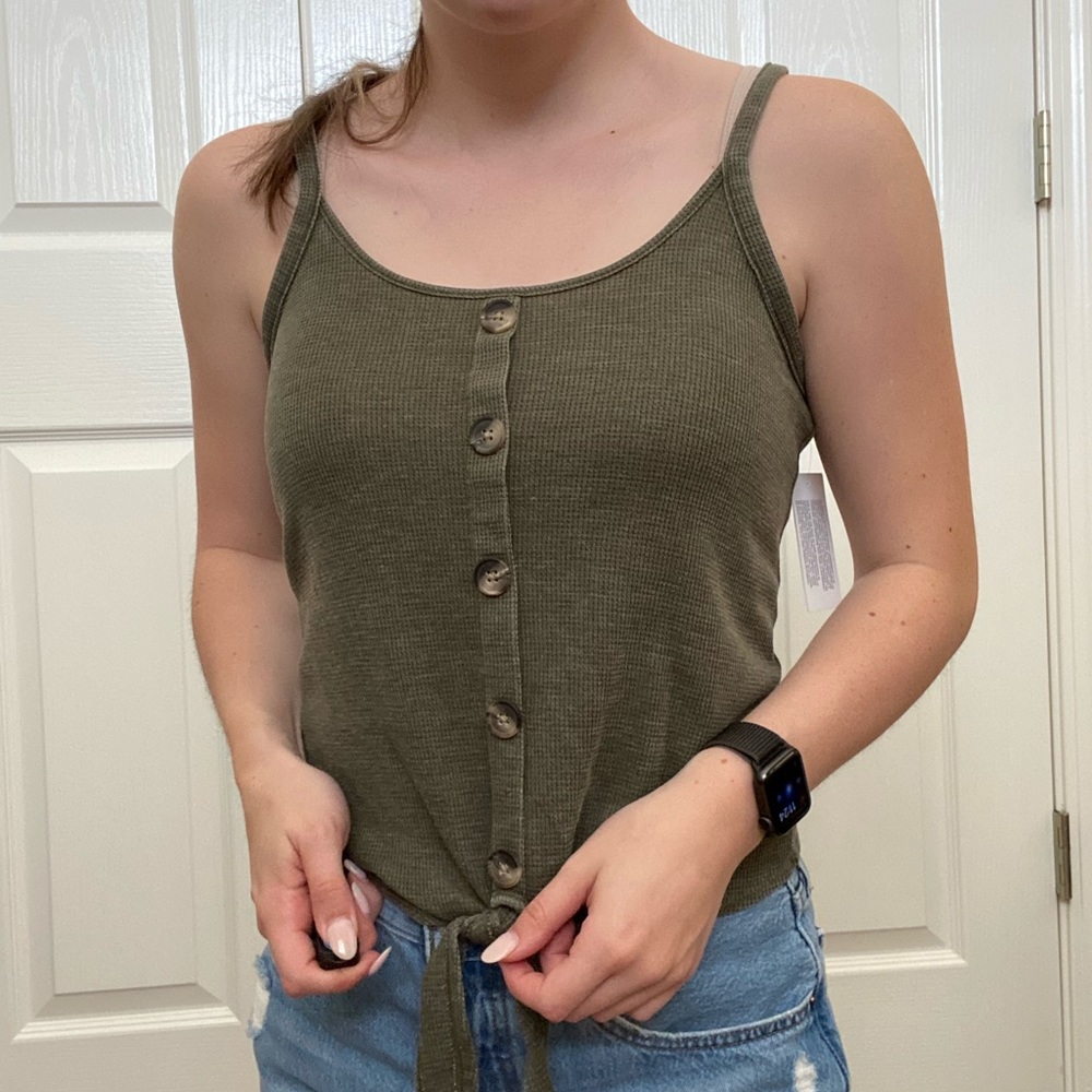 American eagle green tie tank top